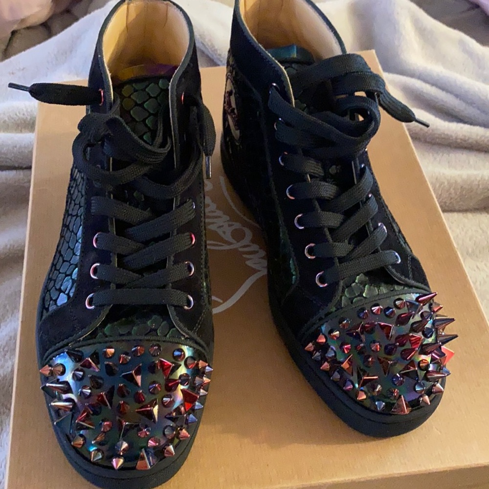 Red bottom sneakers